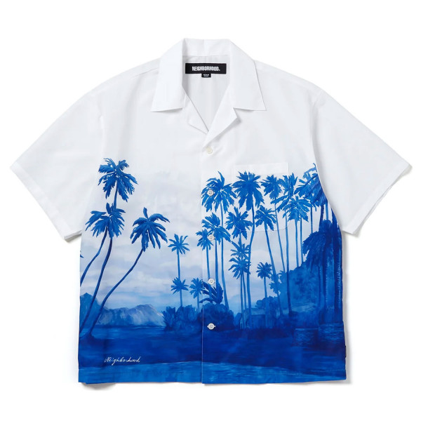 Neighborhood Palm Tree Hawaiian Shirt 241TSNH-SHM07