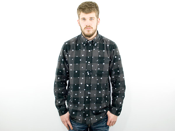 Uniform Experiment Block Check Star Print B.D. Shirt | FIRMAMENT