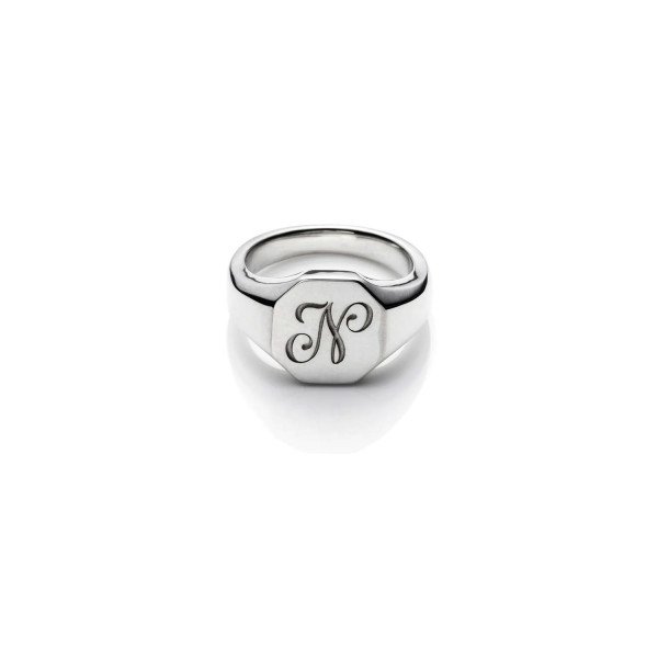 Neighborhood Silver Signet Ring 241IVNH-AC03